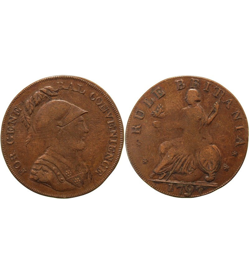 ANGLETERRE, GENERAL CONVENIENCE - JETON DE 1797