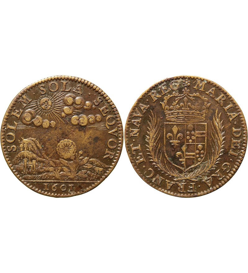 MARIE DE MEDICIS - JETON LAITON 1601