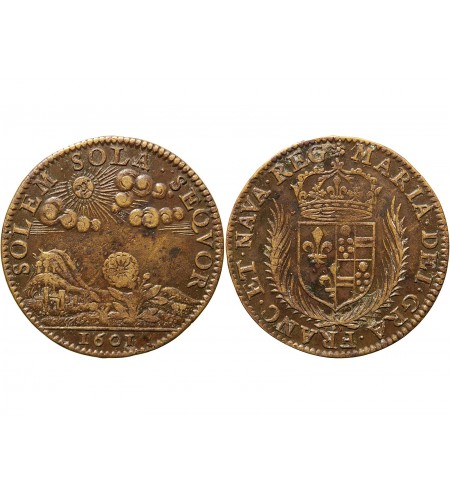 MARIE DE MEDICIS - JETON LAITON 1601