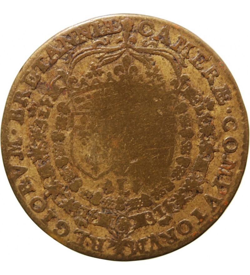 CHAMBRE DES COMPTES DE BRETAGNE, LOUIS XIII - JETON LAITON 1617