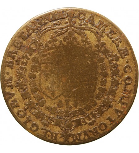 CHAMBRE DES COMPTES DE BRETAGNE, LOUIS XIII - JETON LAITON 1617