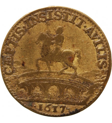 CHAMBRE DES COMPTES DE BRETAGNE, LOUIS XIII - JETON LAITON 1617