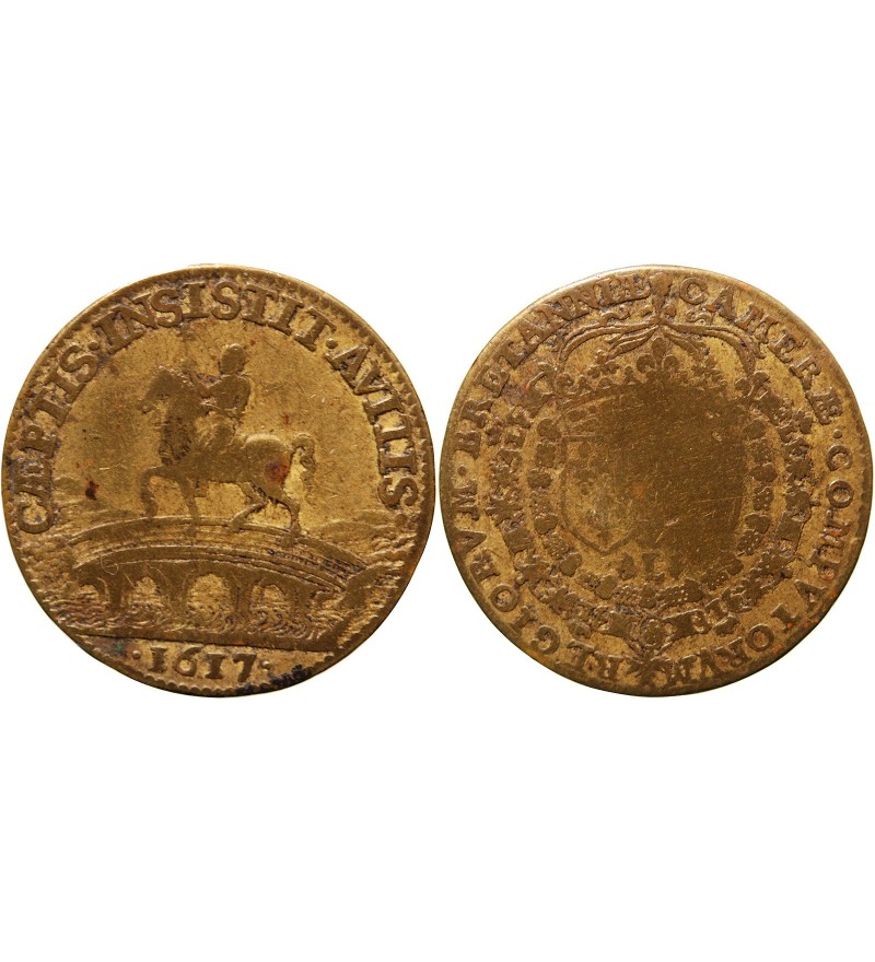 CHAMBRE DES COMPTES DE BRETAGNE, LOUIS XIII - JETON LAITON 1617