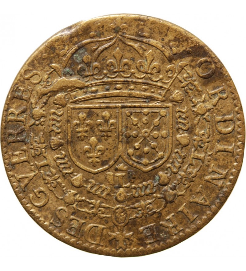 ORDINAIRE DES GUERRES, LOUIS XIII - JETON LAITON 1367