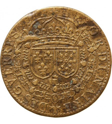 ORDINAIRE DES GUERRES, LOUIS XIII - JETON LAITON 1367