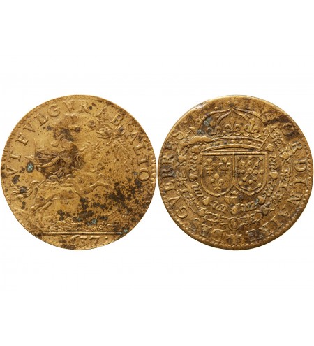 ORDINAIRE DES GUERRES, LOUIS XIII - JETON LAITON 1367