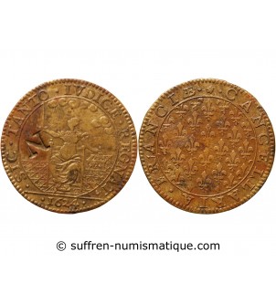 CHANCELLERIE - JETON LAITON 1624 Contremarqué