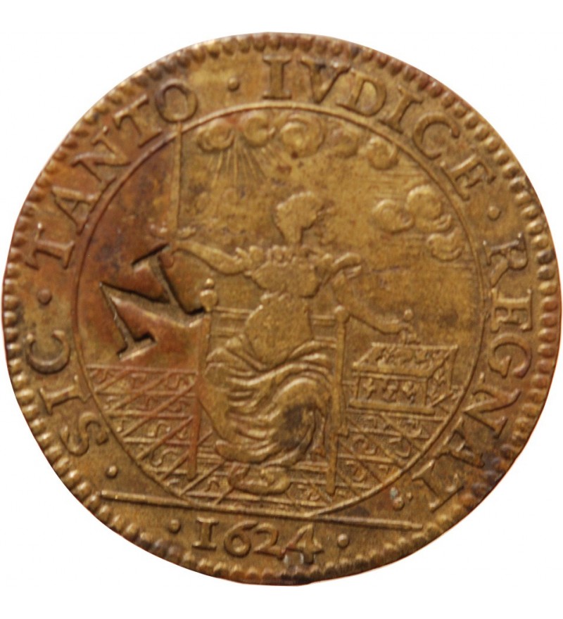 CHANCELLERIE - JETON LAITON 1624 Contremarqué