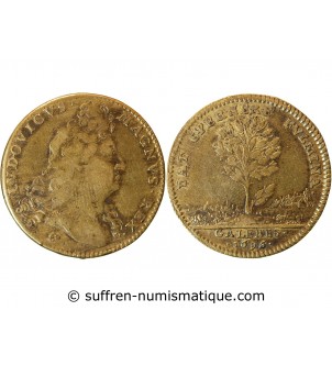 GALERES ROYALES, LOUIS XIV - JETON LAITON 1696