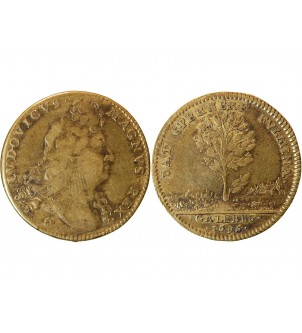 GALERES ROYALES, LOUIS XIV - JETON LAITON 1696 2