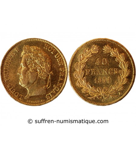 LOUIS PHILIPPE﻿ - 40 FRANCS OR 1834 A PARIS﻿