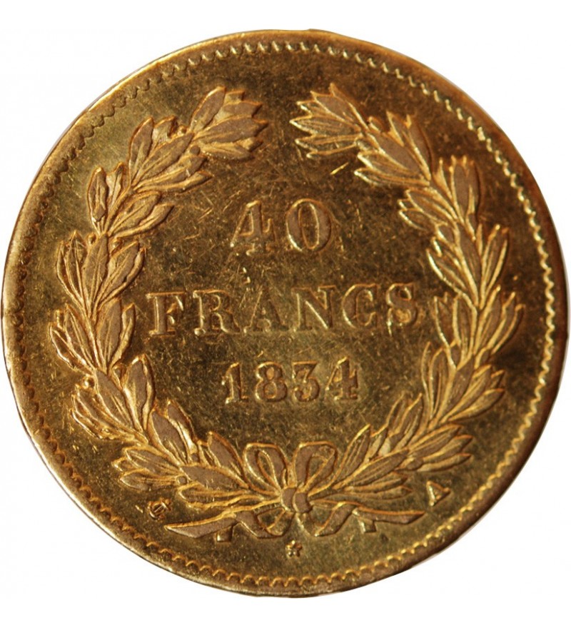 LOUIS PHILIPPE﻿ - 40 FRANCS OR 1834 A PARIS﻿