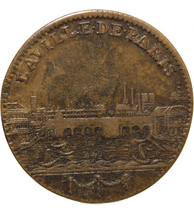 ADMINISTRATION MUNICIPALE DE PARIS, LOUIS XIV - JETON CUIVRE 1643 / 1715