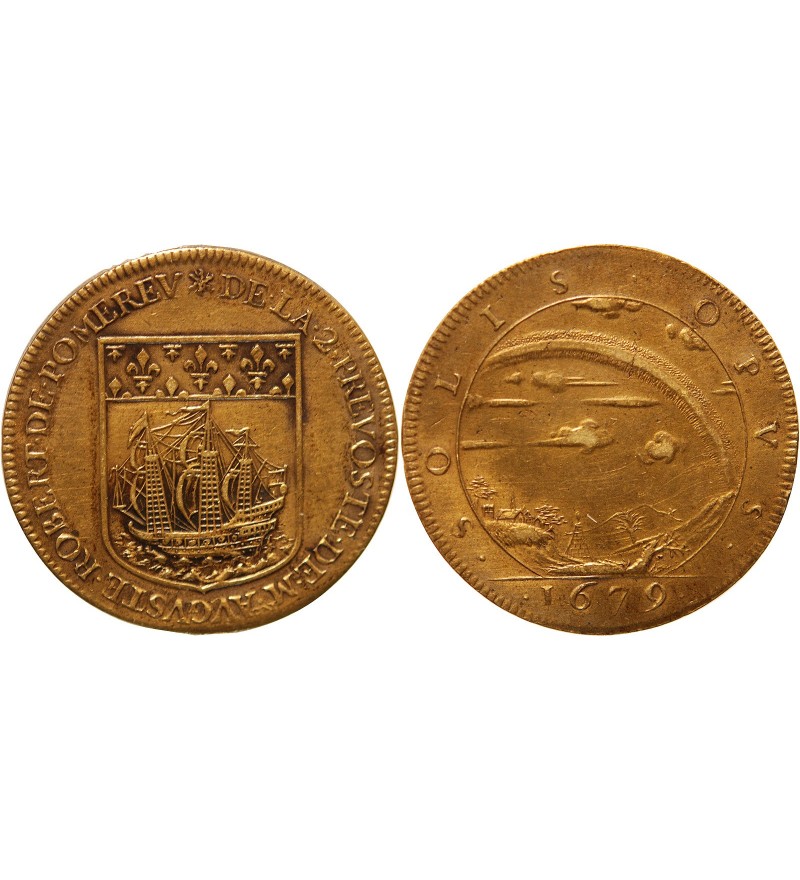 ILE DE FRANCE, Prévôts des marchands, Robert de Pomereu - JETON 1679