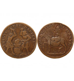 AUVERGNE, SAINT FLOUR, Héros Populaire " LUSTUCRU" - JETON 1660 R1 2