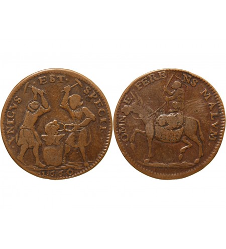 AUVERGNE, SAINT FLOUR, Héros Populaire " LUSTUCRU" - JETON 1660 R1