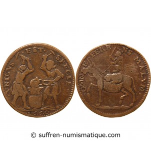 AUVERGNE, SAINT FLOUR, Héros Populaire " LUSTUCRU" - JETON 1660 R1