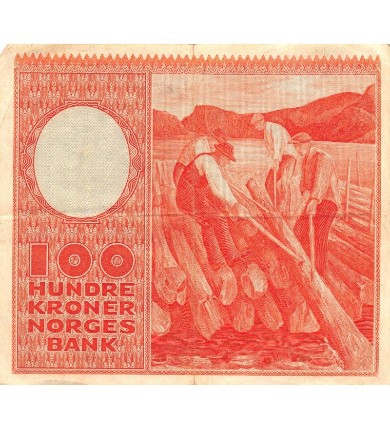 NORVEGE - 100 KRONER 1958