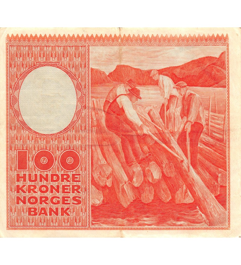 NORVEGE - 100 KRONER 1958