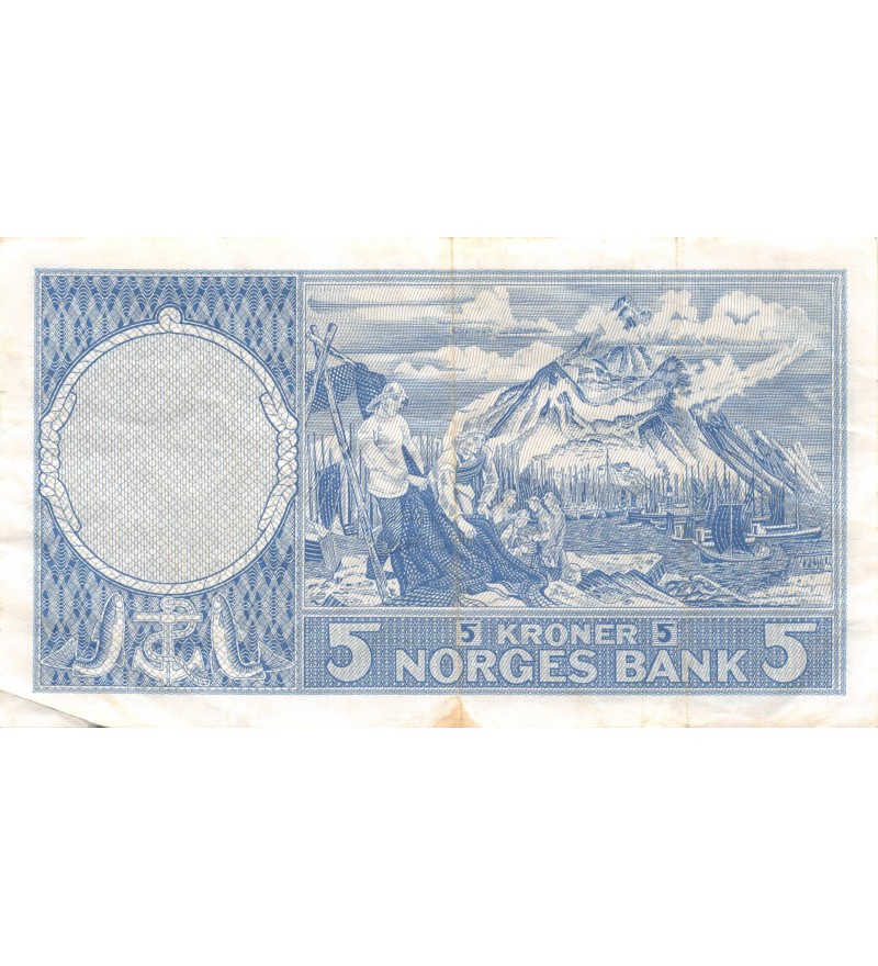 NORVEGE - 5 KRONER 1960