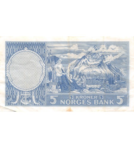 NORVEGE - 5 KRONER 1960