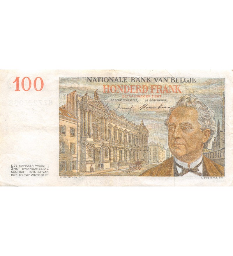 BELGIQUE - 100 FRANCS 02.03.1955