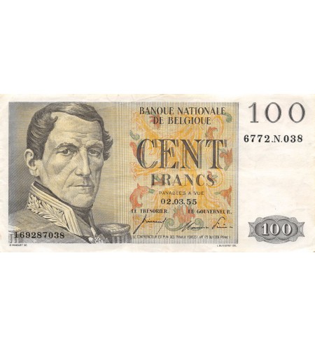 BELGIQUE - 100 FRANCS 02.03.1955