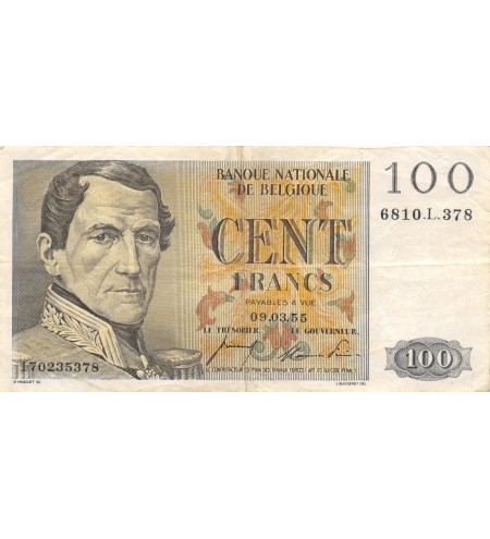 BELGIQUE - 100 FRANCS 09.03.1955