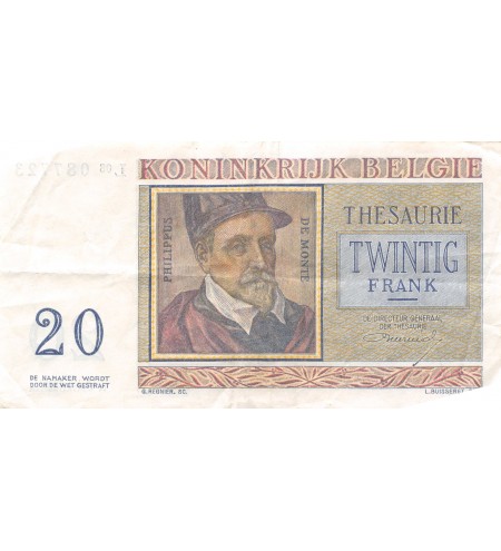BELGIQUE - 20 FRANCS 03.04.1956