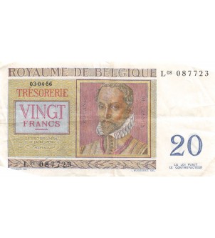 BELGIQUE - 20 FRANCS 03.04.1956 2