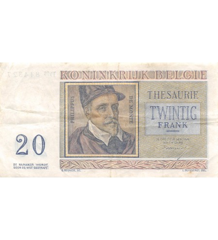 BELGIQUE - 20 FRANCS 03.04.1956