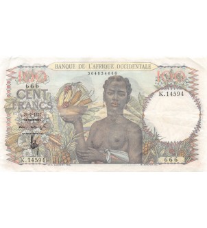 BANQUE AFRIQUE OCCIDENTALE - 100 FRANCS 31.07.1952