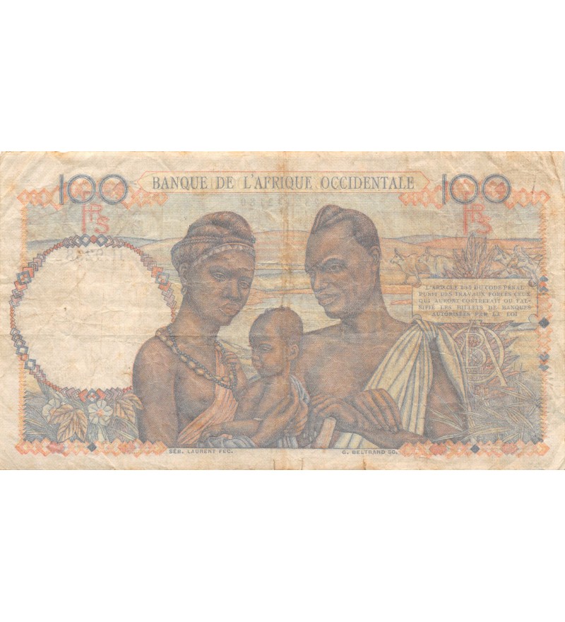 BANQUE AFRIQUE OCCIDENTALE - 100 FRANCS 31.07.1952