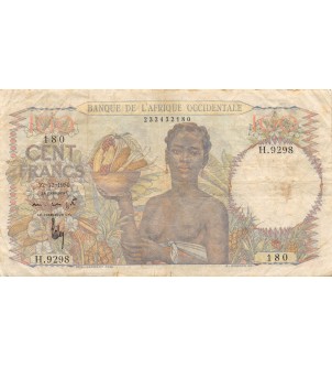 BANQUE AFRIQUE OCCIDENTALE - 100 FRANCS 31.07.1952