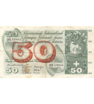 SUISSE - 50 FRANCS 1965