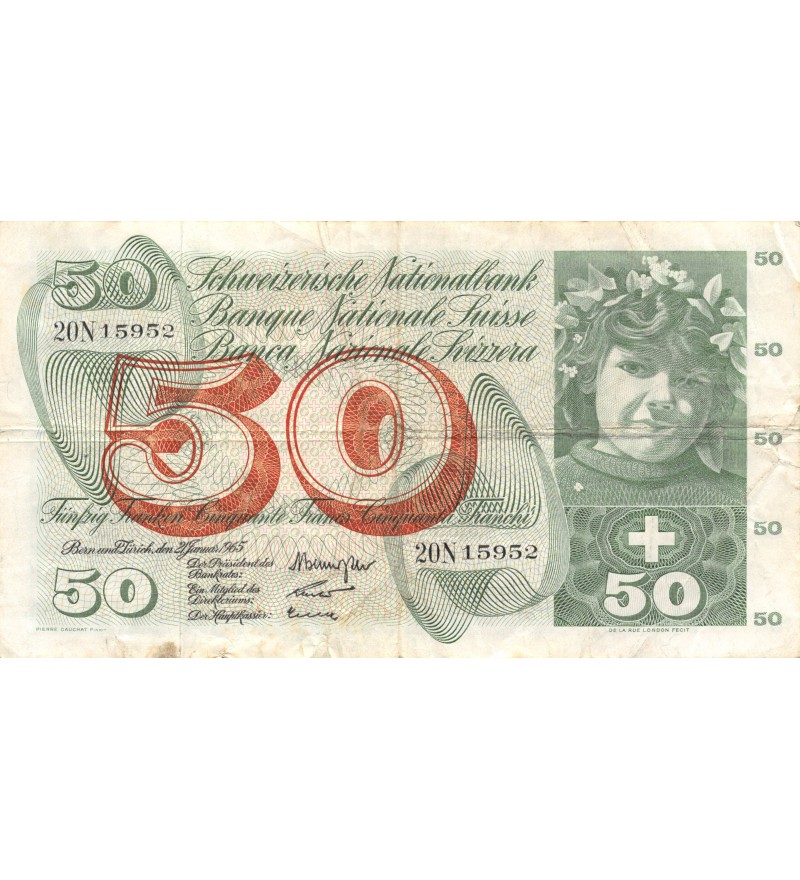 SUISSE - 50 FRANCS 1965