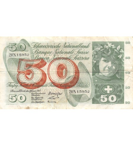 SUISSE - 50 FRANCS 1965