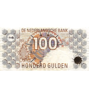 PAYS-BAS, NETHERLANDS - 100 GULDEN 1992 2