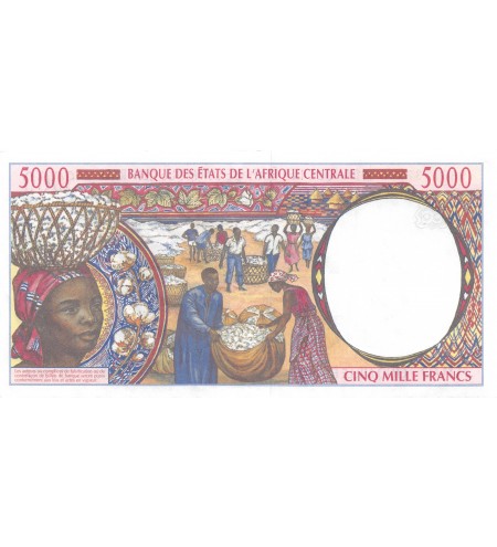 BANQUE AFRIQUE CENTRALE, GABON - 5000 FRANCS 2002