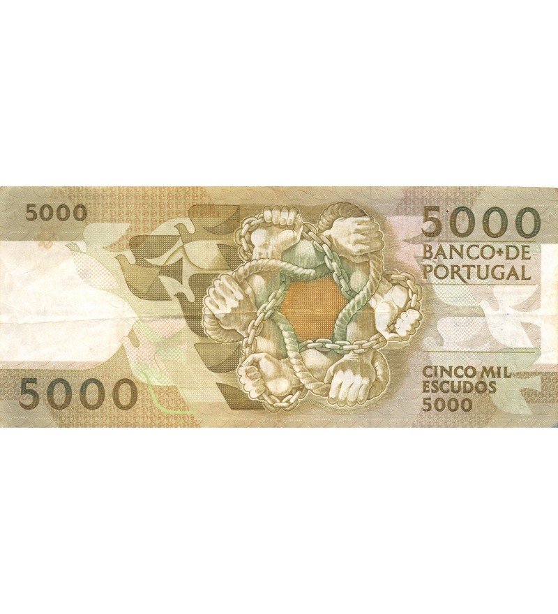 PORTUGAL - 5000 ESCUDOS 1987﻿