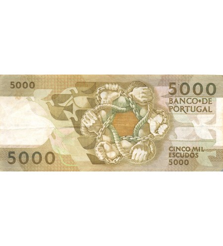 PORTUGAL - 5000 ESCUDOS 1987﻿