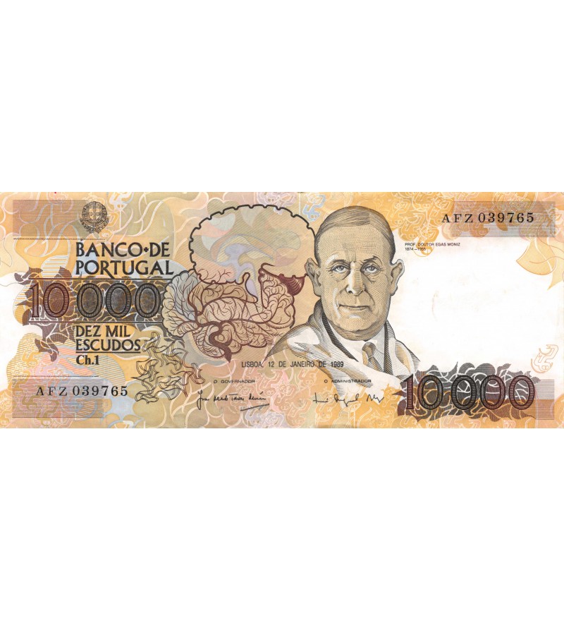 PORTUGAL - 10000 ESCUDOS 1989﻿