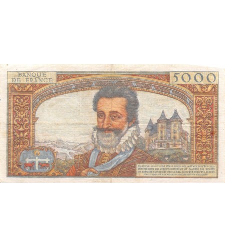 FRANCE - 5000FRANCE, HENRI IV - 5000 FRANCS 05.12.1957