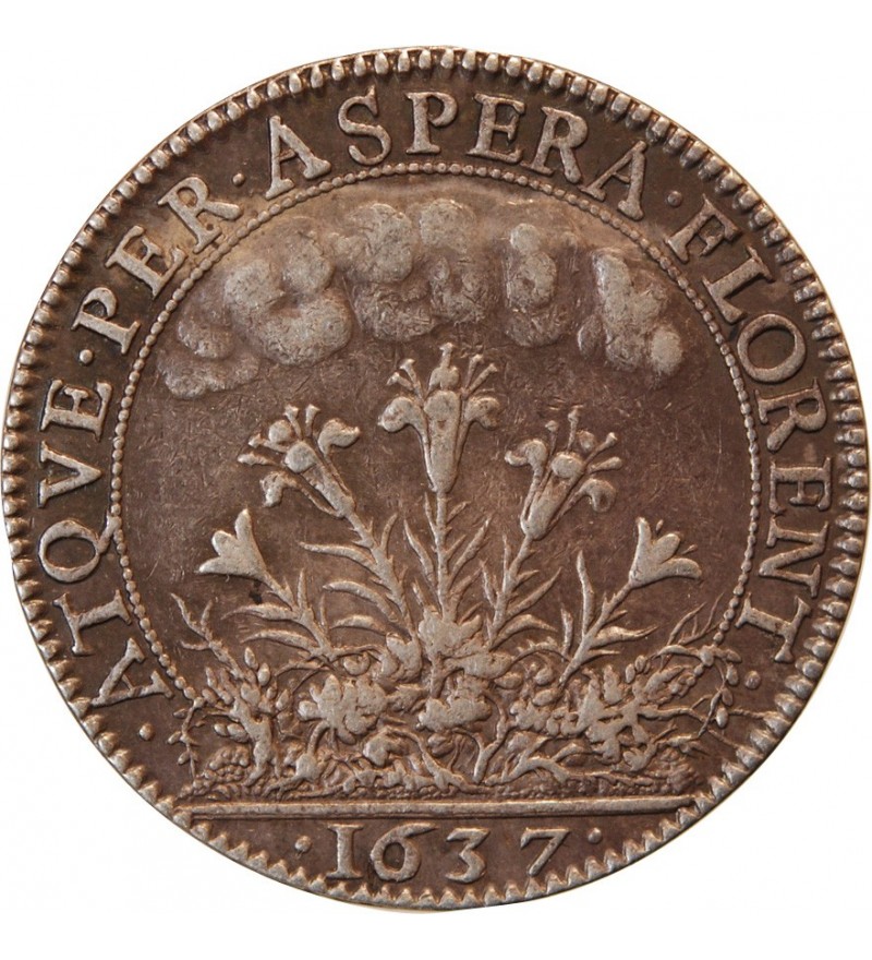 ANNE D'AUTRICHE, Réconciliation du roi et de la reine  - JETON ARGENT 1637 R1