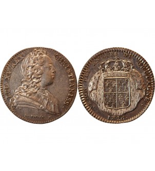 ETATS DE BRETAGNE, LOUIS XV - JETON ARGENT 1726 SAINT BRIEUC R1 2