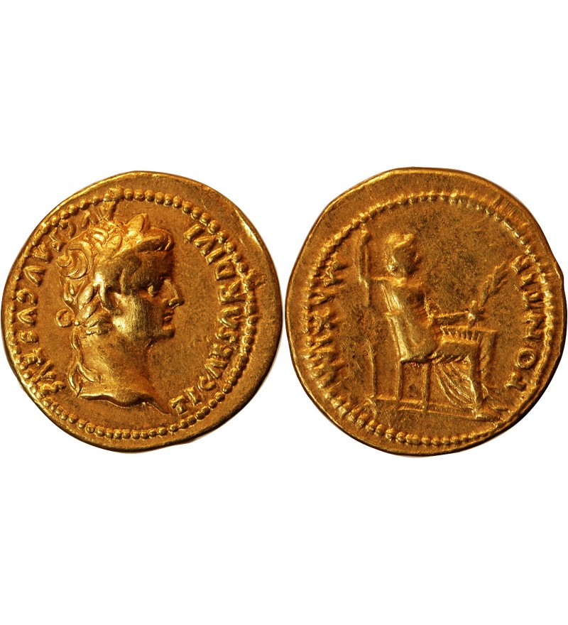 TIBERE - AUREUS OR 14 / 37