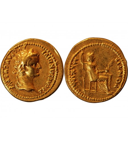 TIBERE - AUREUS OR 14 / 37