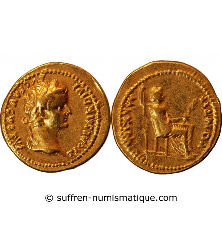 TIBERE - AUREUS OR 14 / 37