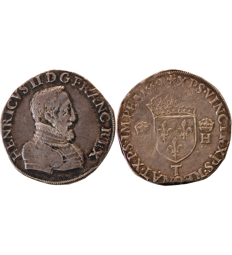 HENRI II - TESTON ARGENT 2ième Type 1559 T NANTES﻿