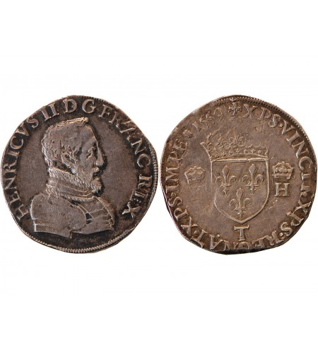 HENRI II - TESTON ARGENT 2ième Type 1559 T NANTES﻿